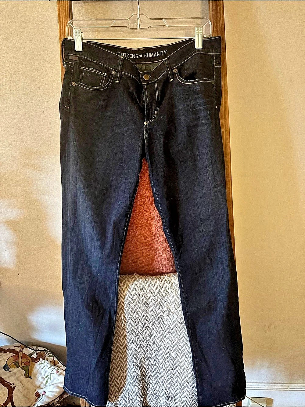 Citizens of Humanity Ava Low Rise Straight Leg Jeans Skinny Jeans in Blue Waist